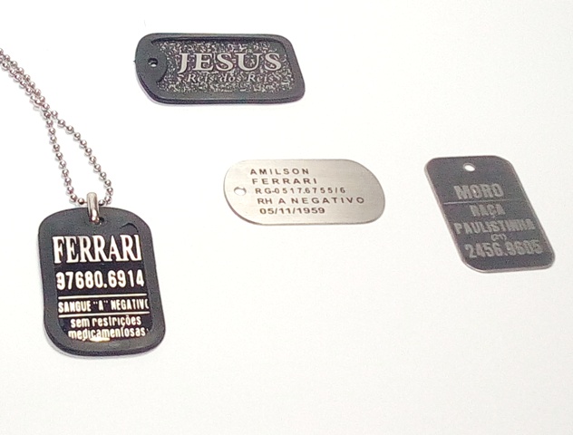 Tag Inox Pandorabrindes - Dog Tag Aço Inox